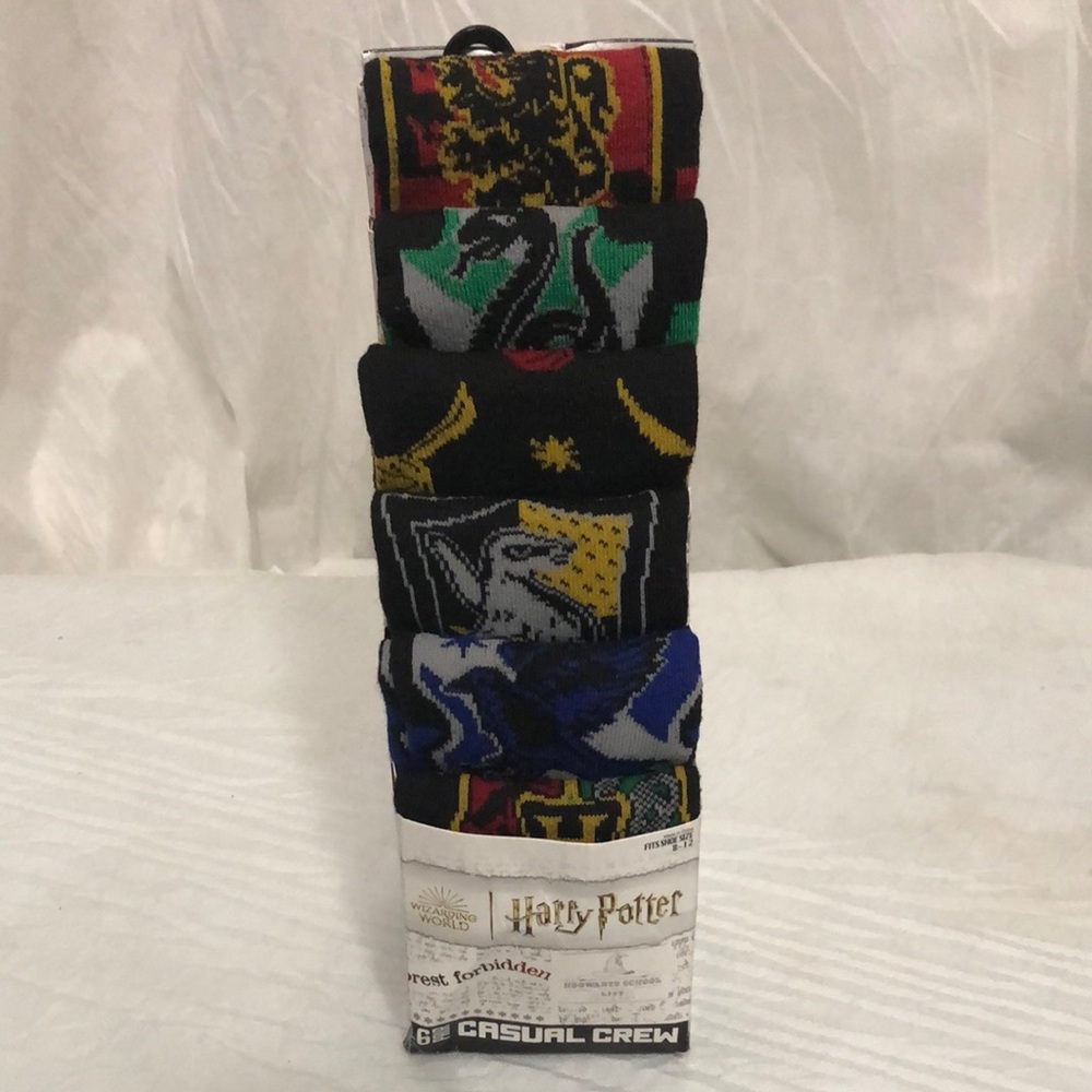 Harry Potter Crest Crew Socks - Multi House Colors